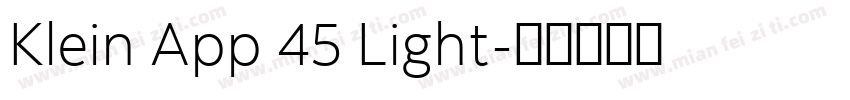 Klein App 45 Light字体转换